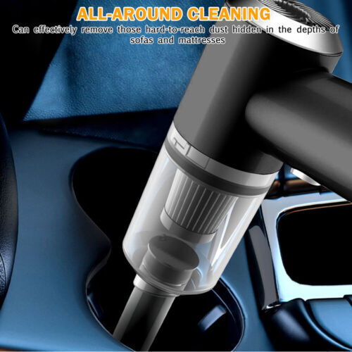 Handheld Car Vacuum Cleaner 120w Powerful Suction Small Car Vacuum Cleaner Mini Dusts Buster with USB Portable Vacuum Cleaner with Multifunctional Nozzle